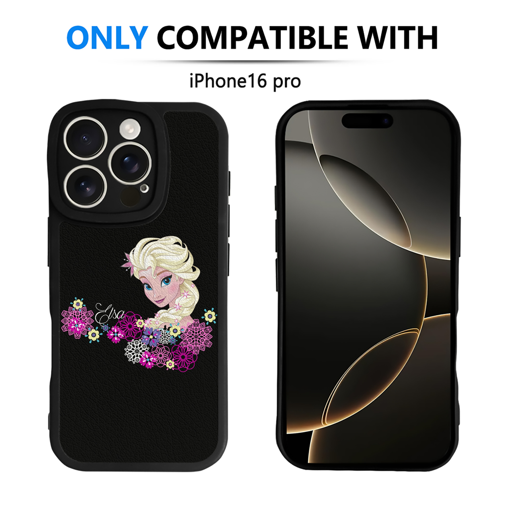 （画像用） アナと雪の女王 アンナ エルサ Frozen Anna Elsa 【iPhone 16シリーズ対応】シリコンスマホケース（レザー調） 材質：シリコン